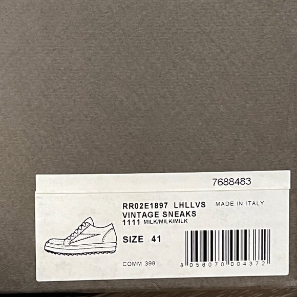 Rick Owens Vintage Sneaks “Milk” Pony Hair - Picture 11 of 12